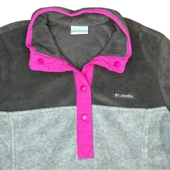 Columbia Women's Benton Springs Half Snap Pull Over in Gray and Pink - Size Smal - Picture 3 of 6